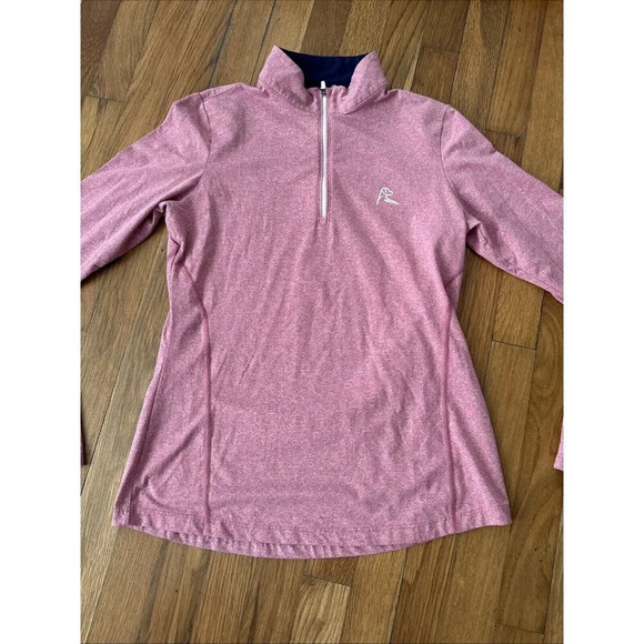 Rhoback Women's The Heather Performance Q-Zip Long Sleeve Shirt Dusty Red Size S - Picture 2 of 5